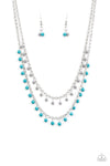 Paparazzi Dainty Distraction - Necklace Blue Box 57