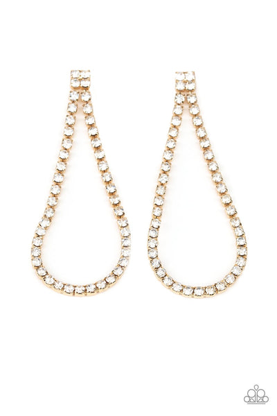 Paparazzi Diamond Drops - Earrings Gold Box 84