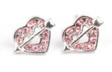 Paparazzi Starlet Shimmer - Post Earrings Love Hearts Valentine’s Day