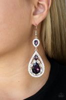 Posh Pageantry Earrings Purple Box 132