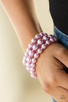 Paparazzi Total PEARLfection - Bracelet Purple Box 42