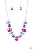 Paparazzi Interstellar Ice - Necklace Pink LOP Exclusive Box 11