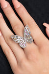 Paparazzi Bright-Eyed Butterfly - Ring Multi Iridescent Box 104