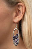 Paparazzi Prismatic Poker Face - Earrings Purple Box 136