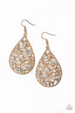 Paparazzi Certainly Courtier - Earrings Gold Box 30