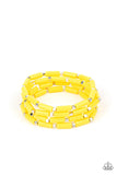 Paparazzi Radiantly Retro - Bracelet Yellow Box 45