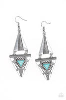 Paparazzi El Paso Edge - Earrings Blue Box 53