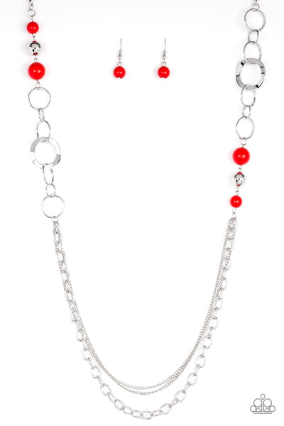 Paparazzi Modern Motley - Necklace Red Box 86