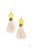 Paparazzi The Dustup - Earrings Yellow Box 115