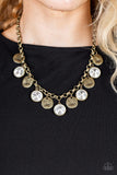 Paparazzi Spot On Sparkle - Necklace Brass Box 135