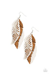 Paparazzi WINGING Off The Hook - Earrings White Box 95