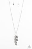 Paparazzi Sky Quest - Feather Necklace Silver Box 12