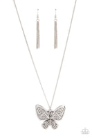 Paparazzi Butterfly Boutique - Necklace Silver Box 8