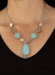 Paparazzi DEW What You Wanna DEW - Necklace Blue Box 103