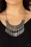 Paparazzi Fierce in Feathers - Necklace Silver Box 4