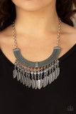 Paparazzi Fierce in Feathers - Necklace Silver Box 4