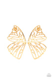 Paparazzi Butterfly Frills - Earrings Gold Box 120