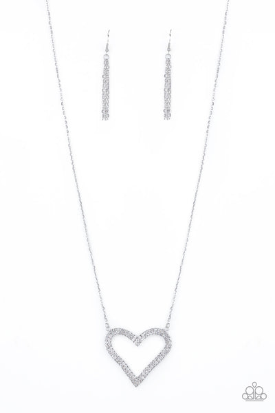 Paparazzi Pull Some HEART-strings - Necklace White Box 36