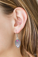 Paparazzi Distance PASTURE - Earrings Pink Box 50