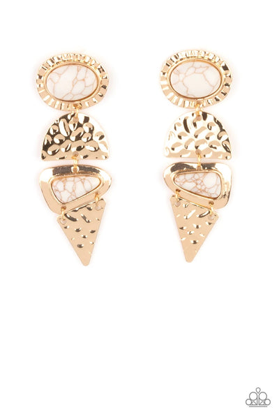 Paparazzi Earthy Extravagance - Earrings Gold Box 125