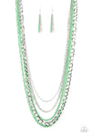 Paparazzi Industrial Vibrance - Necklace Green Box 48