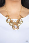 Paparazzi Teardrop Tempest - Necklace Gold Box 64