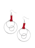 Paparazzi Fearless Fusion - Earrings Red Box 86