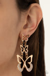 Paparazzi Flamboyant Flutter - Earrings Gold Box 134