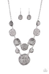 Paparazzi Metallic Patchwork - Necklace Silver Box 86