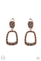 Paparazzi Playfully Primitive - Clip In Earrings Copper Box 143