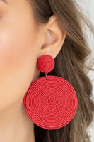 Paparazzi Circulate The Room - Earrings Red Box 120