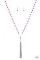 Paparazzi Tassel Takeover - Necklace Purple Box 55