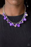 Paparazzi Flirtatiously Florida - Necklace Purple Box 40