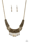 Paparazzi STEER It Up - Necklace Brass Box 116