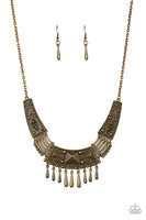 Paparazzi STEER It Up - Necklace Brass Box 116
