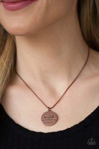 Paparazzi Be Still - Necklace Copper Box 121