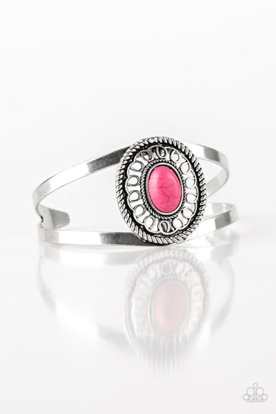 Paparazzi Deep In The TUMBLEWEEDS - Bracelet Pink Stone Box 86