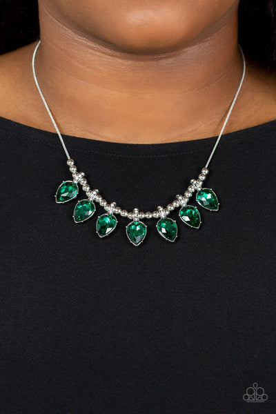 Paparazzi Crown Jewel Couture - Necklace Green Box 133