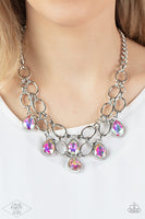 Paparazzi Show-Stopping Shimmer - Necklace Multi Iridescent Box 140