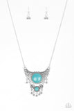 Paparazzi Summit Style - Necklace Blue Stone Box 13