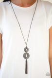 Paparazzi Timelessly Tasseled - Necklace Black Box 84