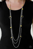 Paparazzi Collectively Carefree - Necklace Yellow Box 49