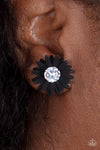 Paparazzi Sunshiny DAIS-y - Earrings Black Box 49