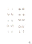 Paparazzi Starlet Shimmer - Earrings Iridescent Bows Hearts Shapes