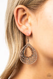 Paparazzi Airy Applique - Earrings Copper Box 63