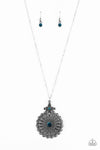 Paparazzi Walk On The WILDFLOWER Side - Necklace Blue Box 123