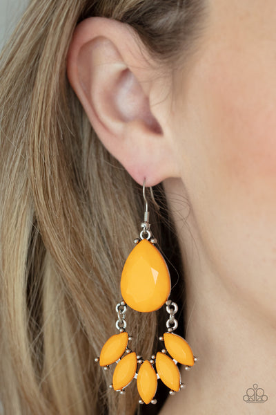 Paparazzi POWERHOUSE Call - Earrings Orange Box 110