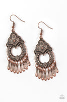 Paparazzi New Delhi Native - Earrings Copper Box 53
