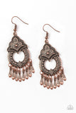 Paparazzi New Delhi Native - Earrings Copper Box 53