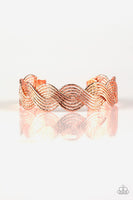 Paparazzi Braided Brilliance - Bracelet Copper Cuff Box 29